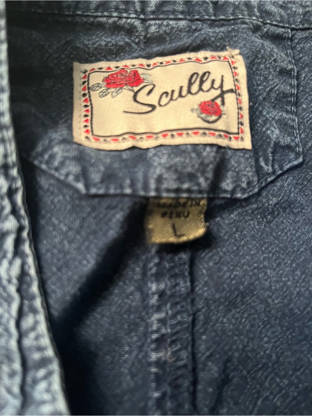 Scully Cantina Embroidered Denim Western Top Cowg… - image 3